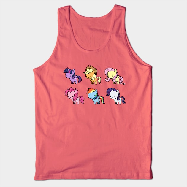 MLP Mane6 chibi Tank Top by Drawirm